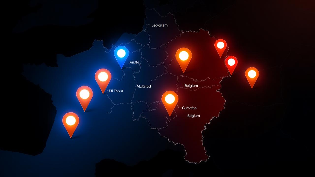 aangesloten takeldiensten verspreid over heel België Dekkingskaart takeldiensten in alle 11 Belgische provincies - Vlaanderen, Wallonië en Brussel